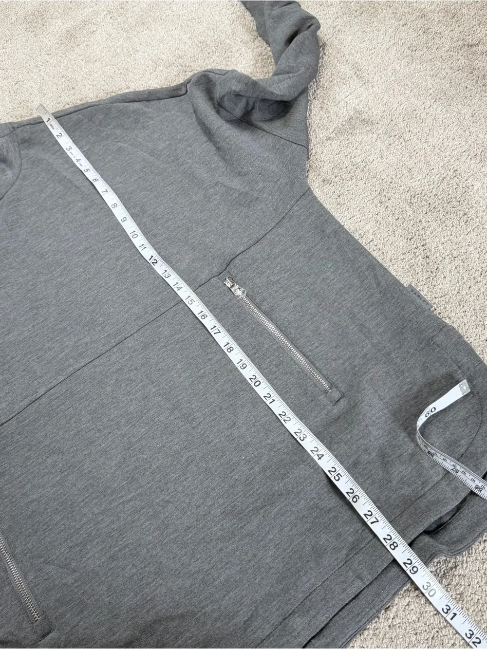 Varley Women’s Bay Sweat Pullover Lightweight Doubleface Mock Neck in Gray L
